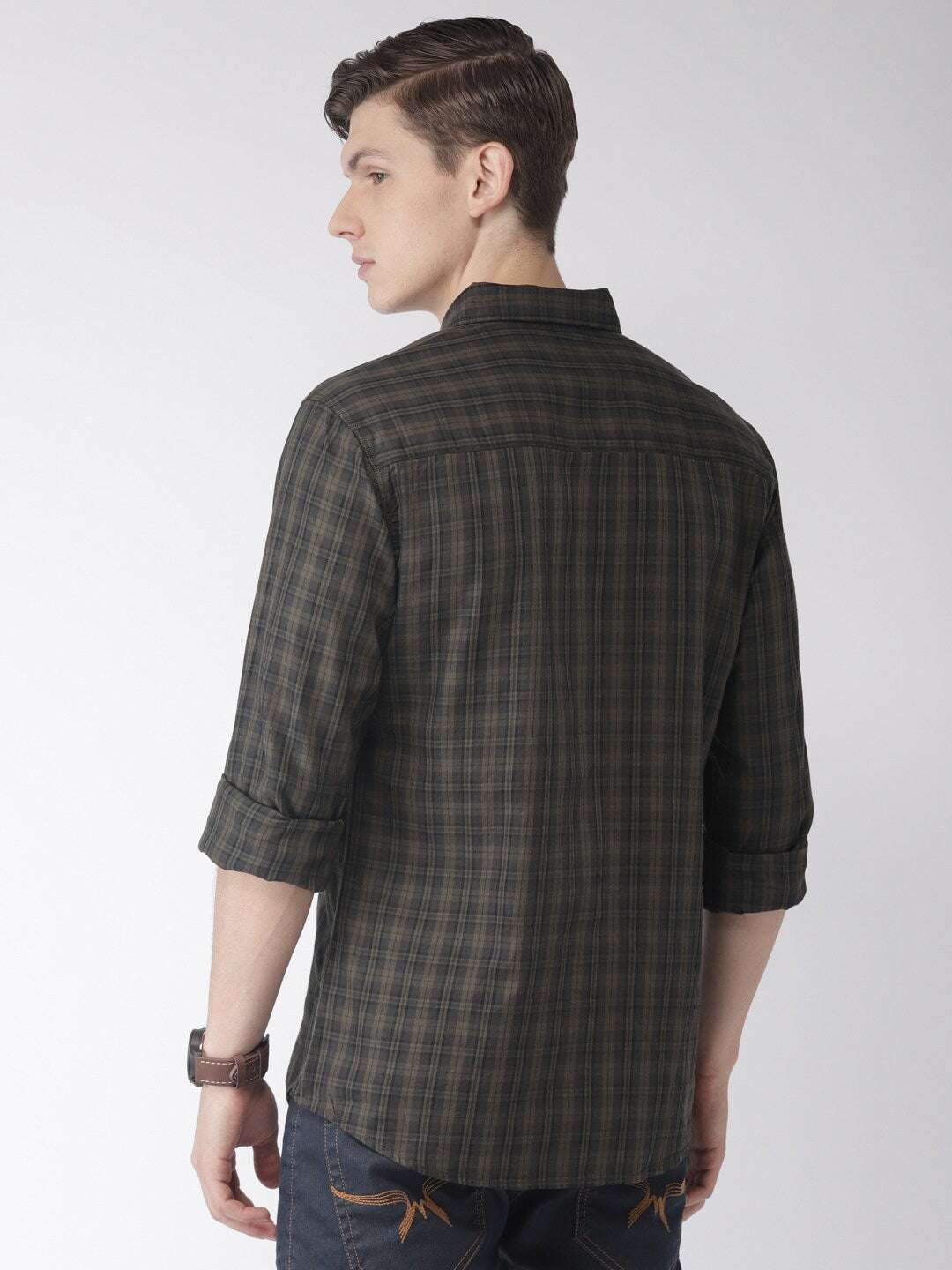 Shop Men Casual Checked Shirt Online.