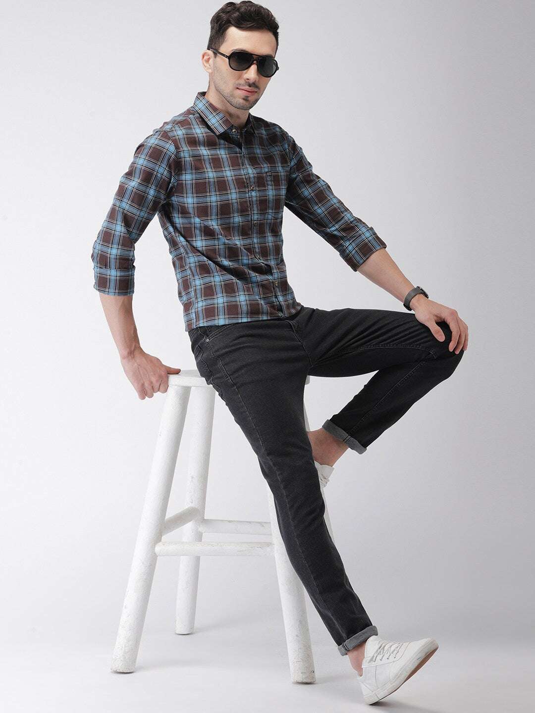 Shop Men Checkered Shirt Online.