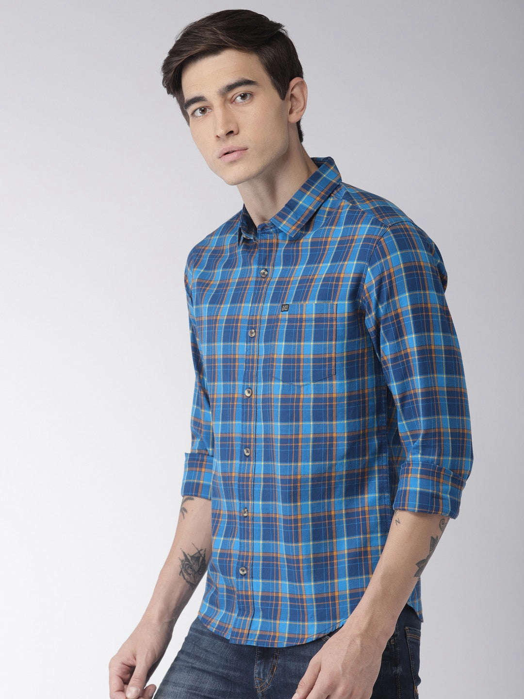 Shop Men Checkered Shirt Online.