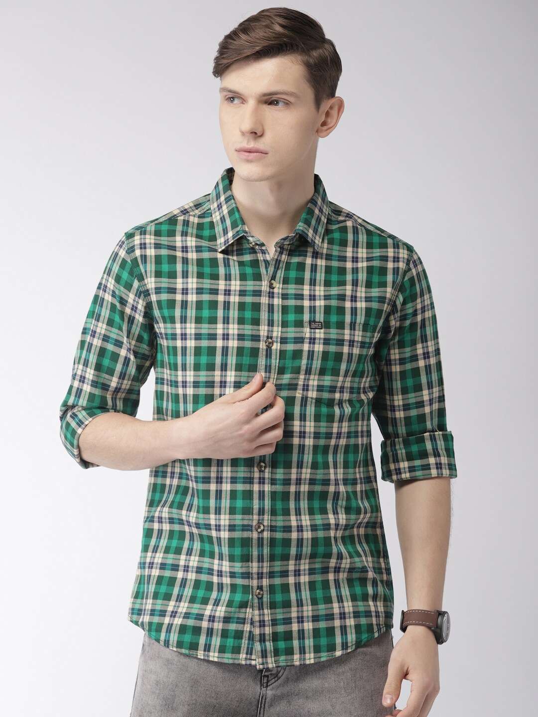 Shop Men Checkered Shirt Online.