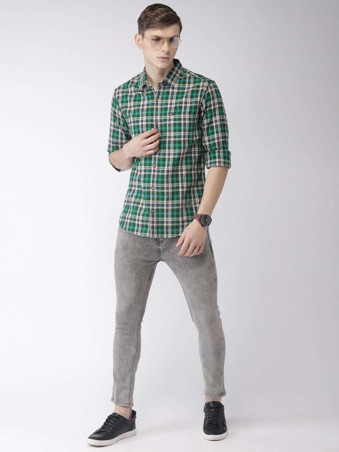 Shop Men Checkered Shirt Online.