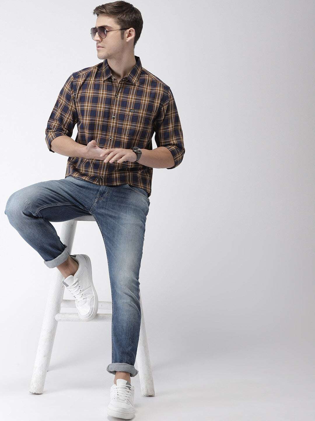 Shop Men Checkered Shirt Online.