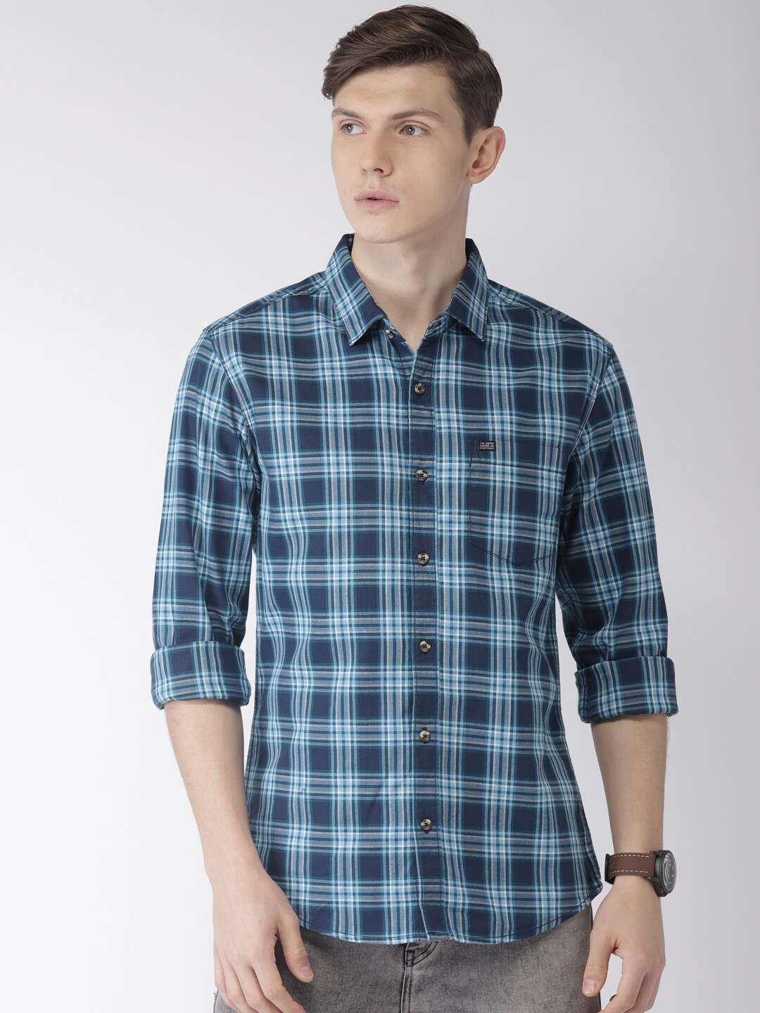 Shop Men Checkered Shirt Online.