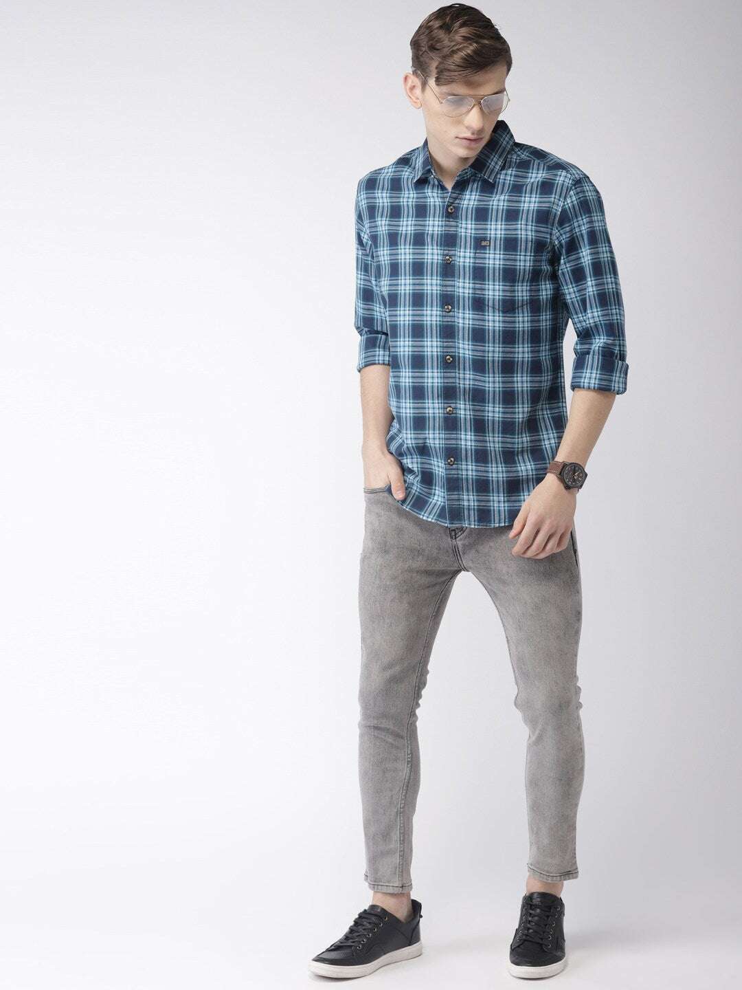 Shop Men Checkered Shirt Online.