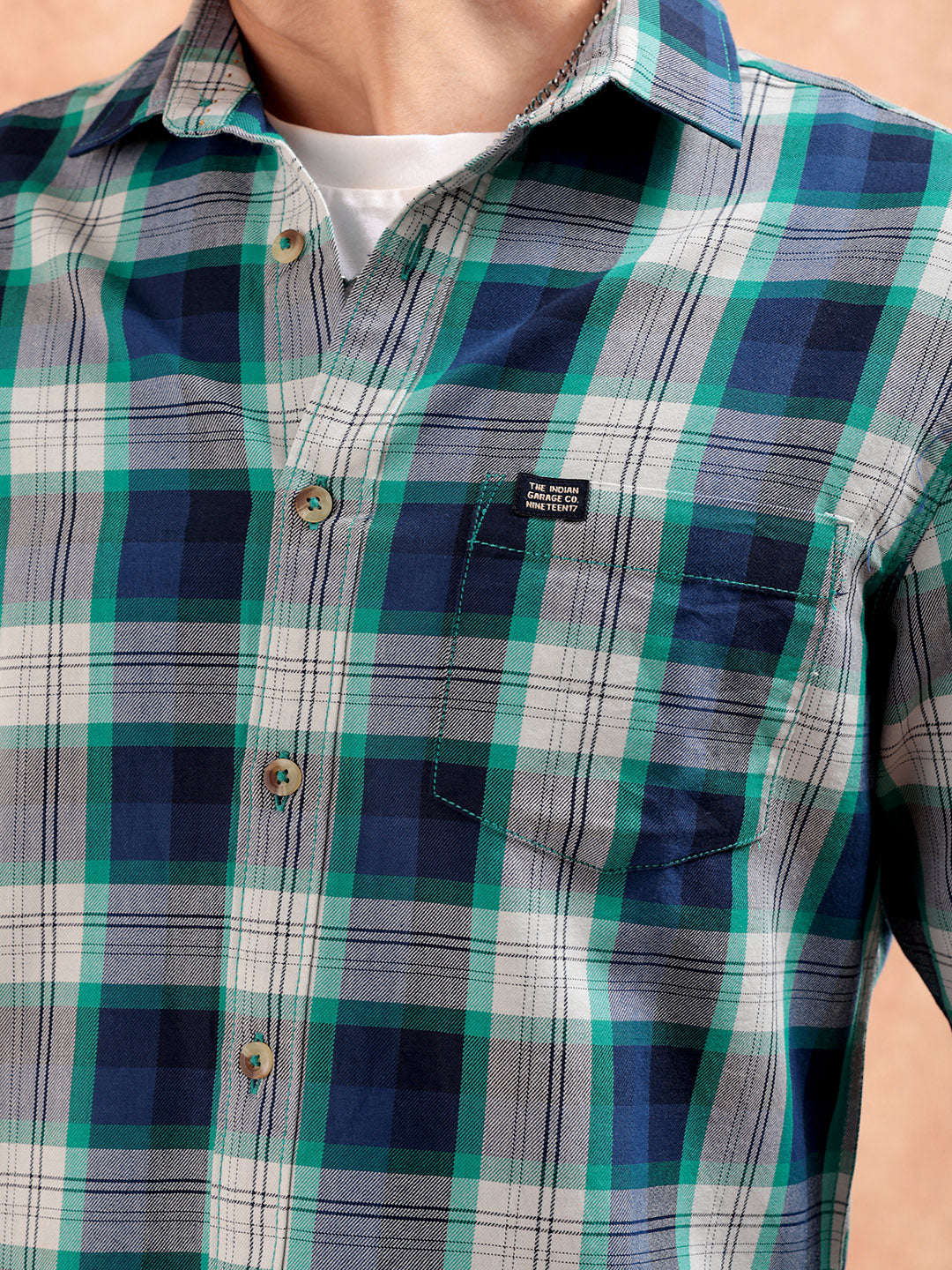 Shop Men's Checked Slim Fit Shirt Online.