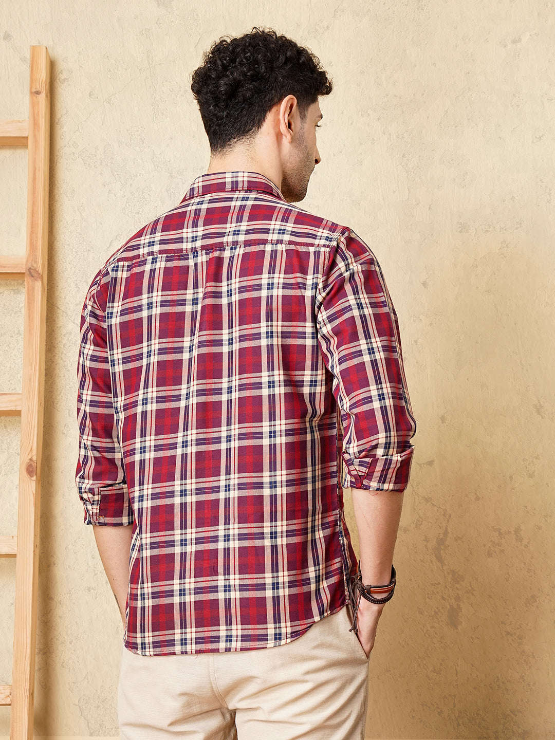 Shop Men Checked Casual Shirt Online.