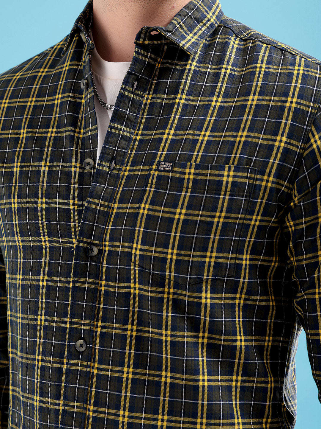 Shop Men's Checked Slim Fit Shirt Online.