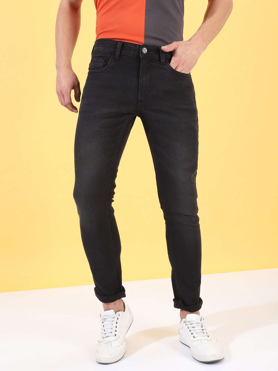 Shop Men Solid Jeans Online.