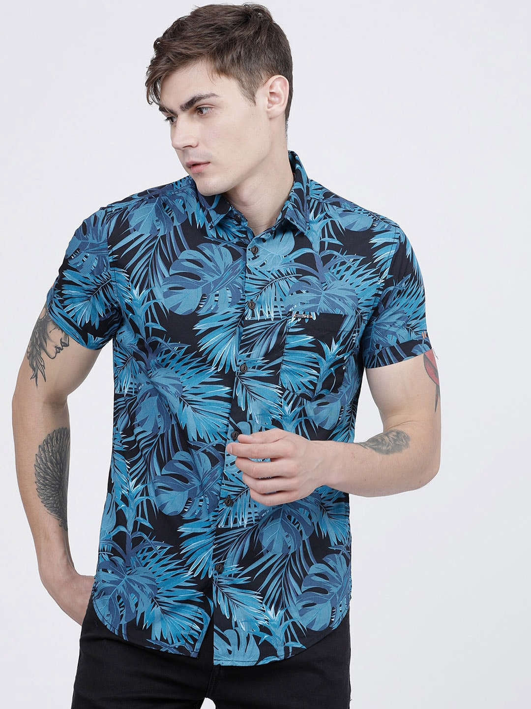 Shop Men Tropical Printed Shirt Online.