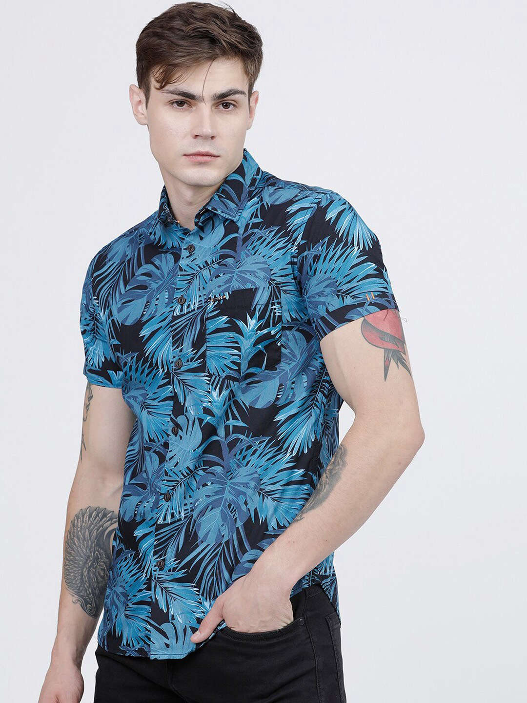 Shop Men Tropical Printed Shirt Online.