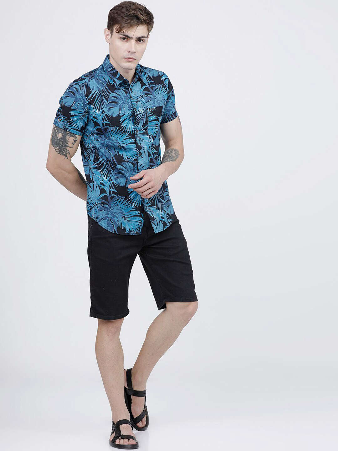 Shop Men Tropical Printed Shirt Online.