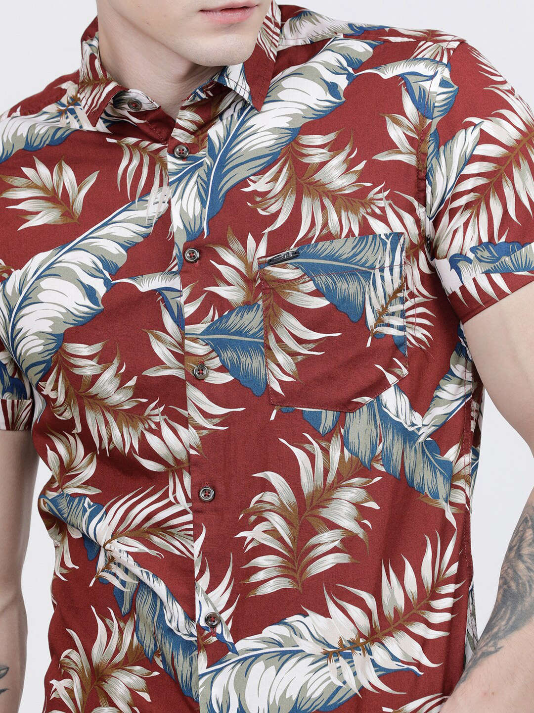 Shop Men Tropical Printed Shirt Online.