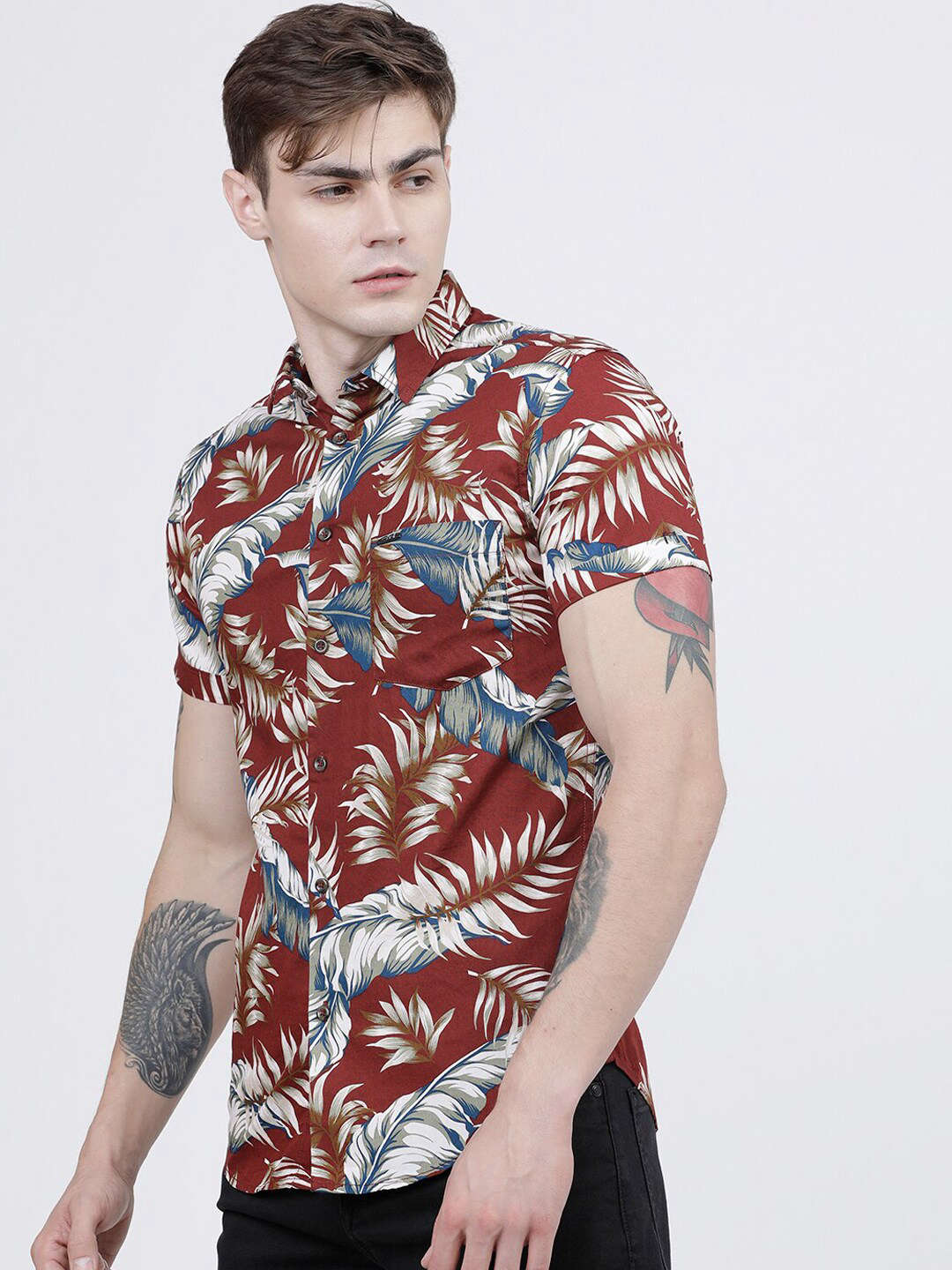 Shop Men Tropical Printed Shirt Online.