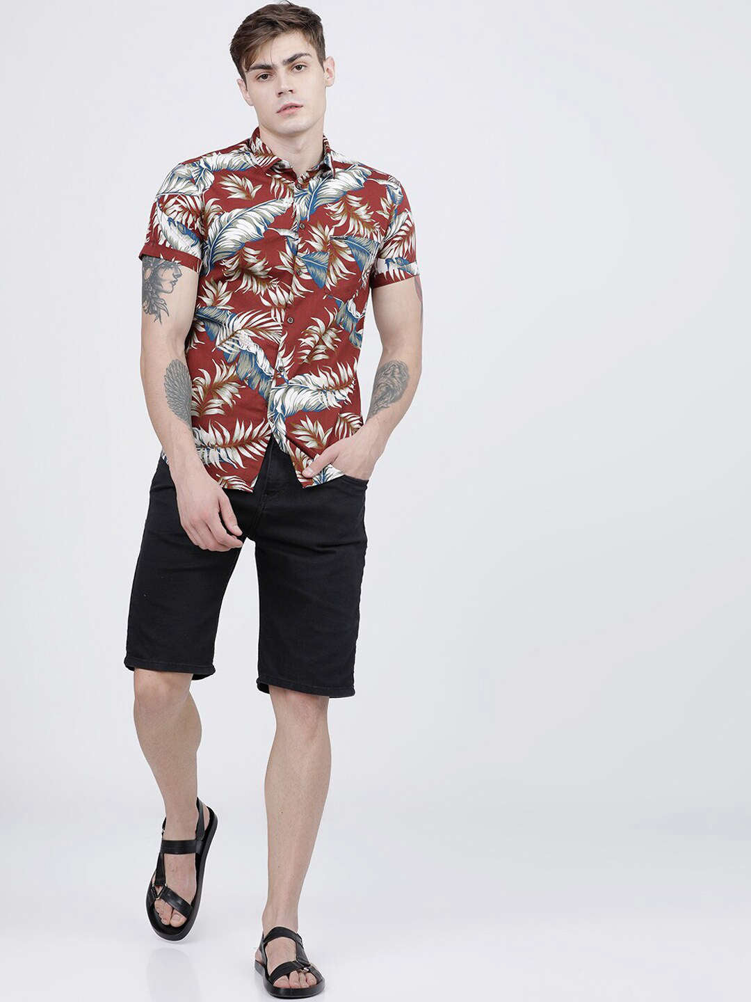 Shop Men Tropical Printed Shirt Online.