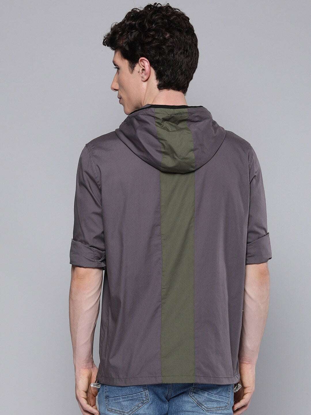 Shop Men Hooded Shirt Online.