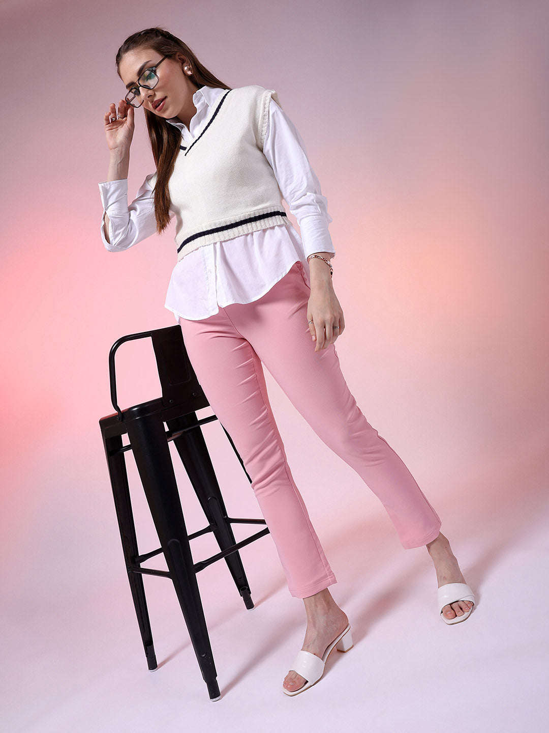 Shop Women Solid Trouser Online.