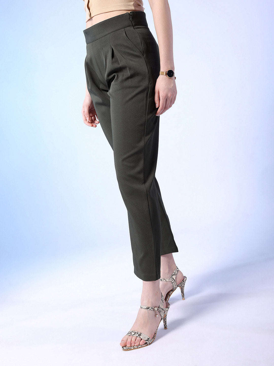 Shop Women Solid Trouser Online.