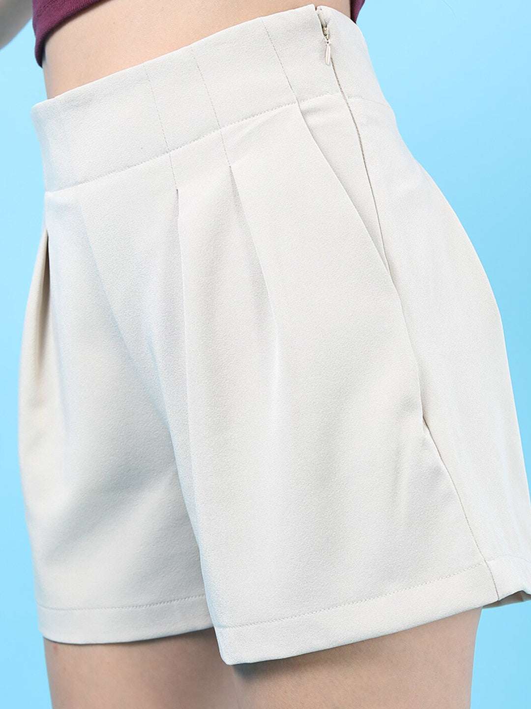 Shop Women Solid Flared Shorts Online.