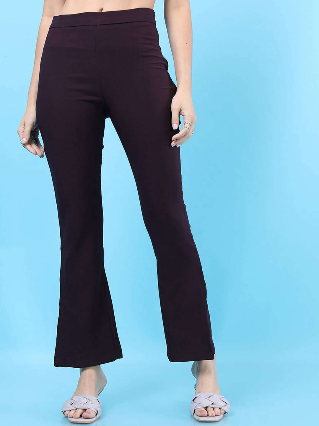 Shop Women Straight Leg Tapered Pants With Slit Online.