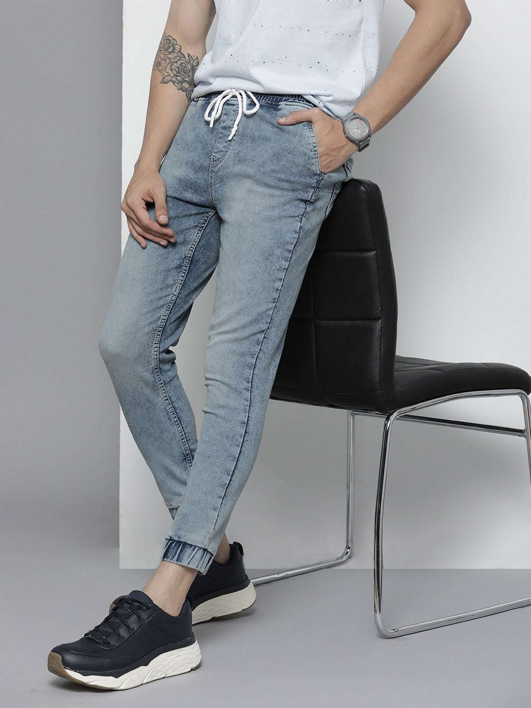 Shop Men Denim Jogger Online.