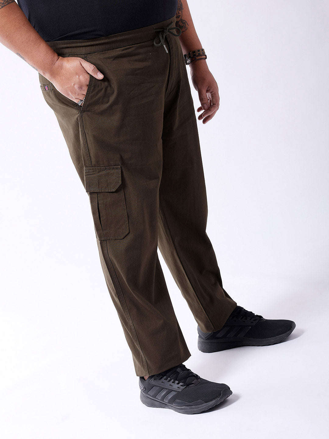 Shop Men Solid Plus Size Trouser Online.