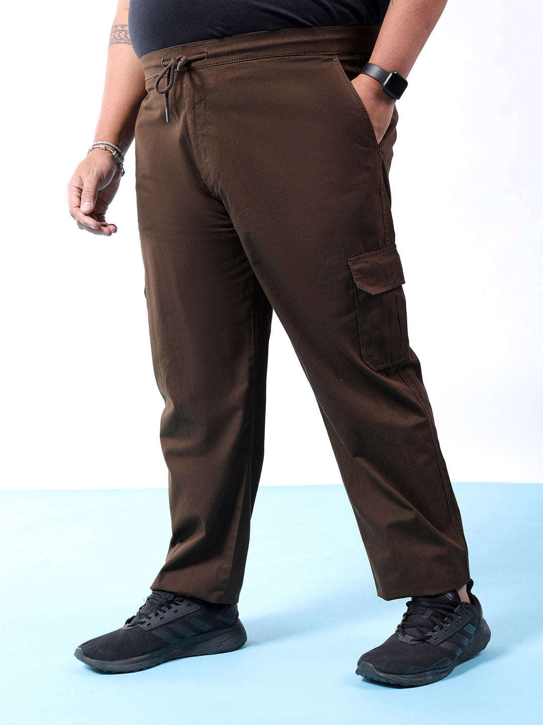 Shop Men Solid Plus Size Trouser Online.