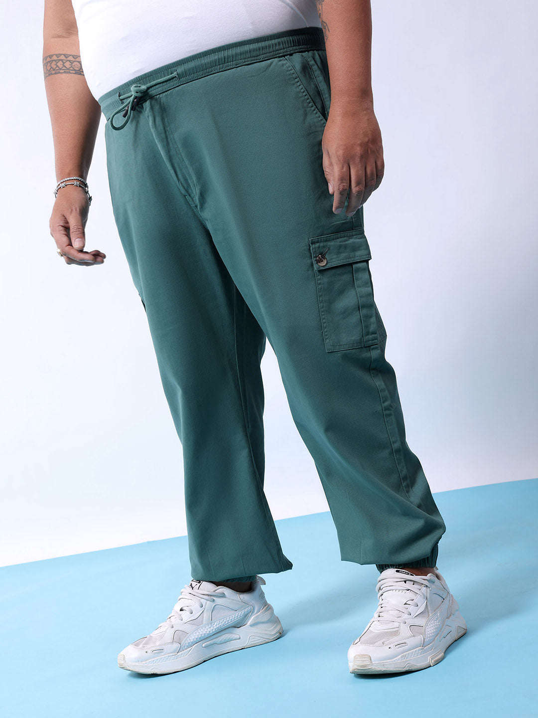 Shop Men Solid Plus Size Trouser Online.