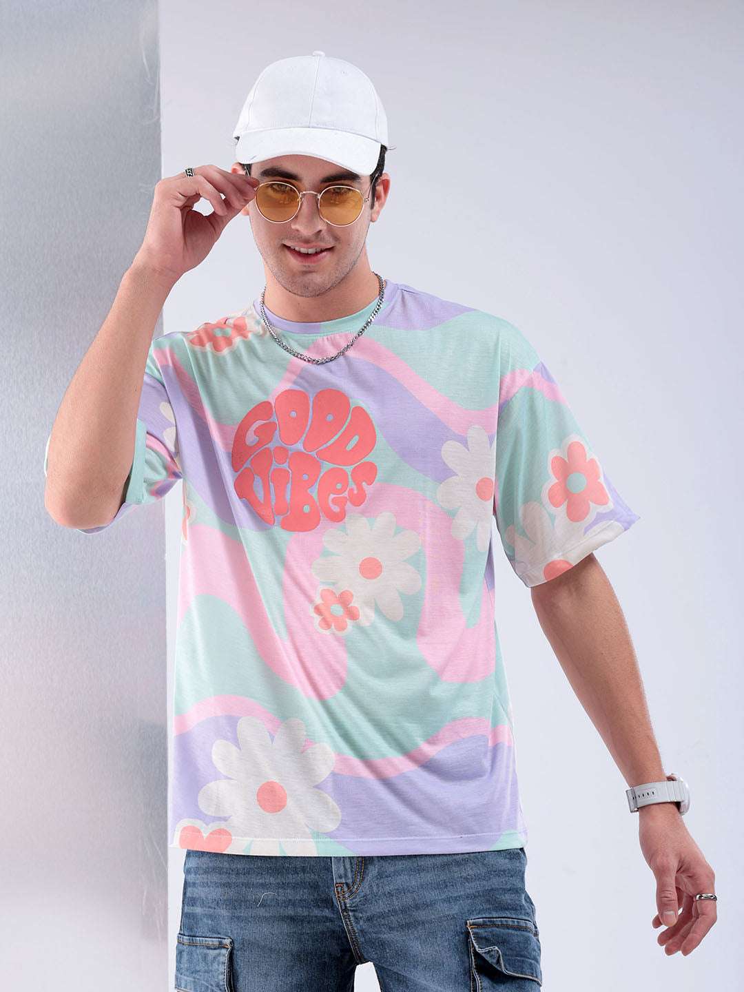 Shop Men Printed Oversized T-shirt Online.