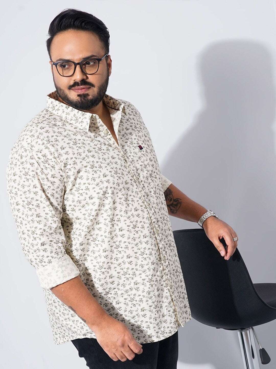 Shop Men Plus Size Floral Printed Shirt Online.