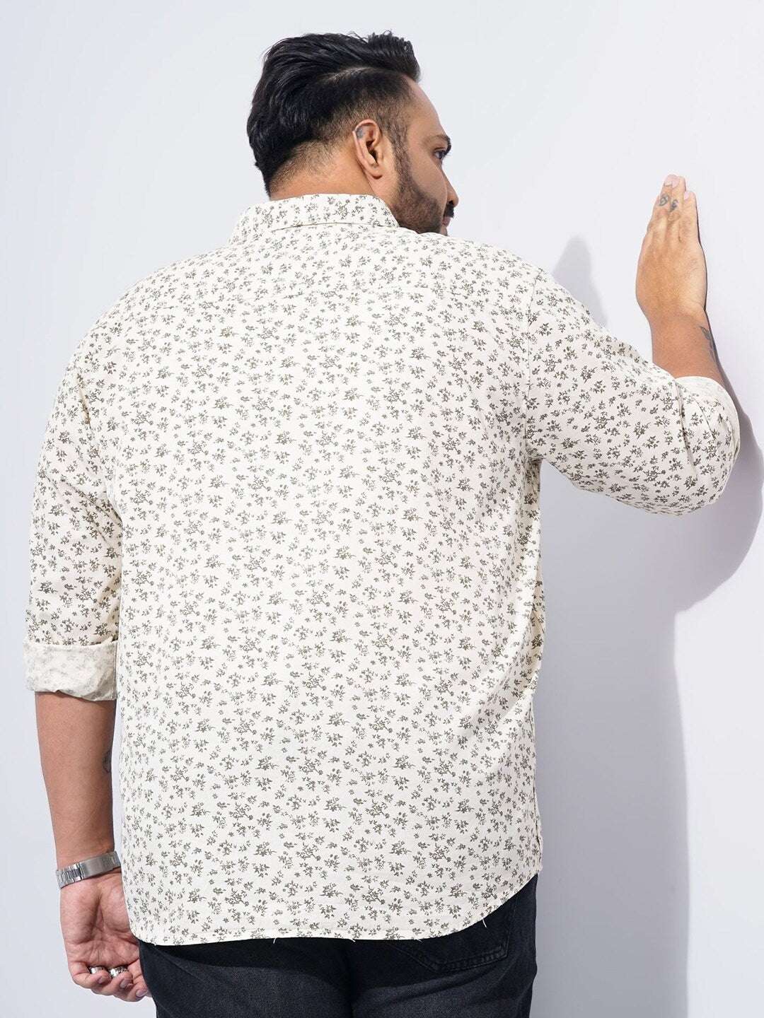 Shop Men Plus Size Floral Printed Shirt Online.