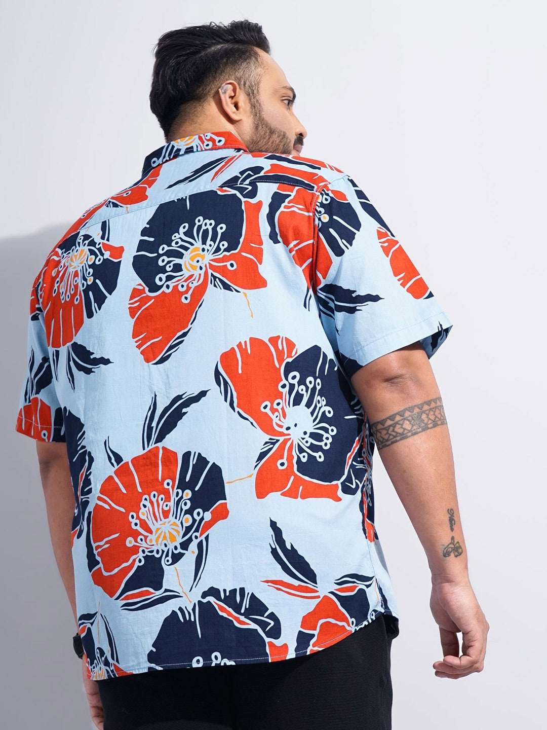 Shop Men Plus Size Floral Printed Shirt Online.