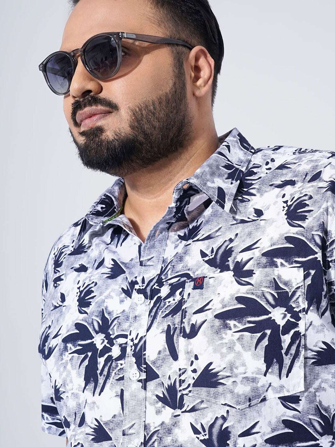 Shop Men Plus Size Floral Printed Shirt Online.