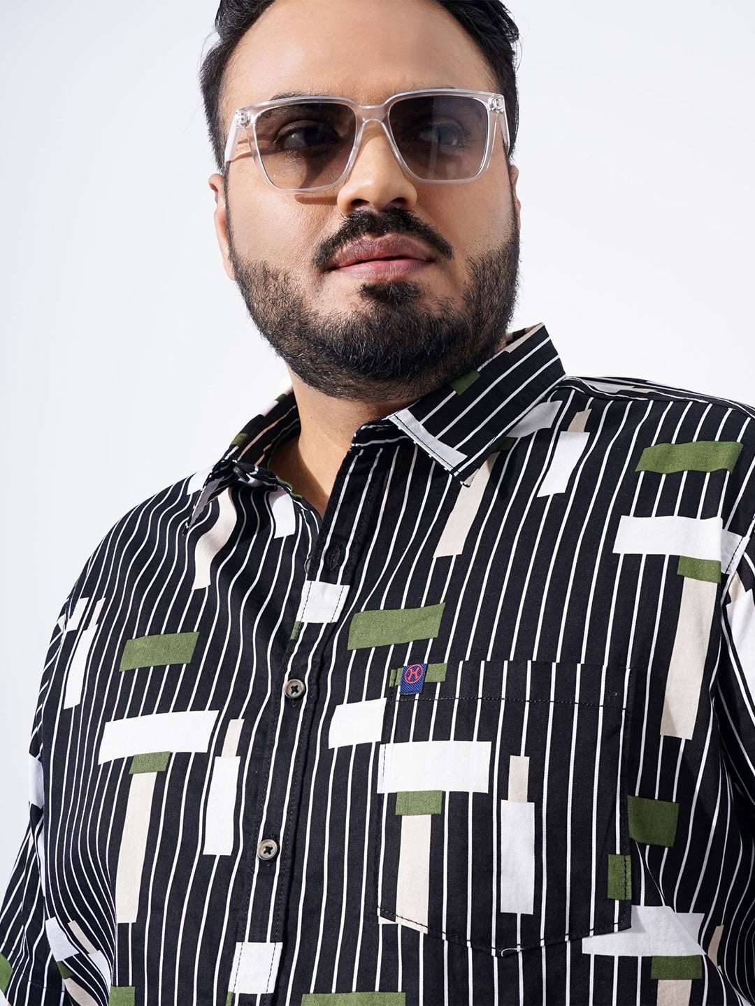 Shop Men Plus Size Checked Shirt Online.