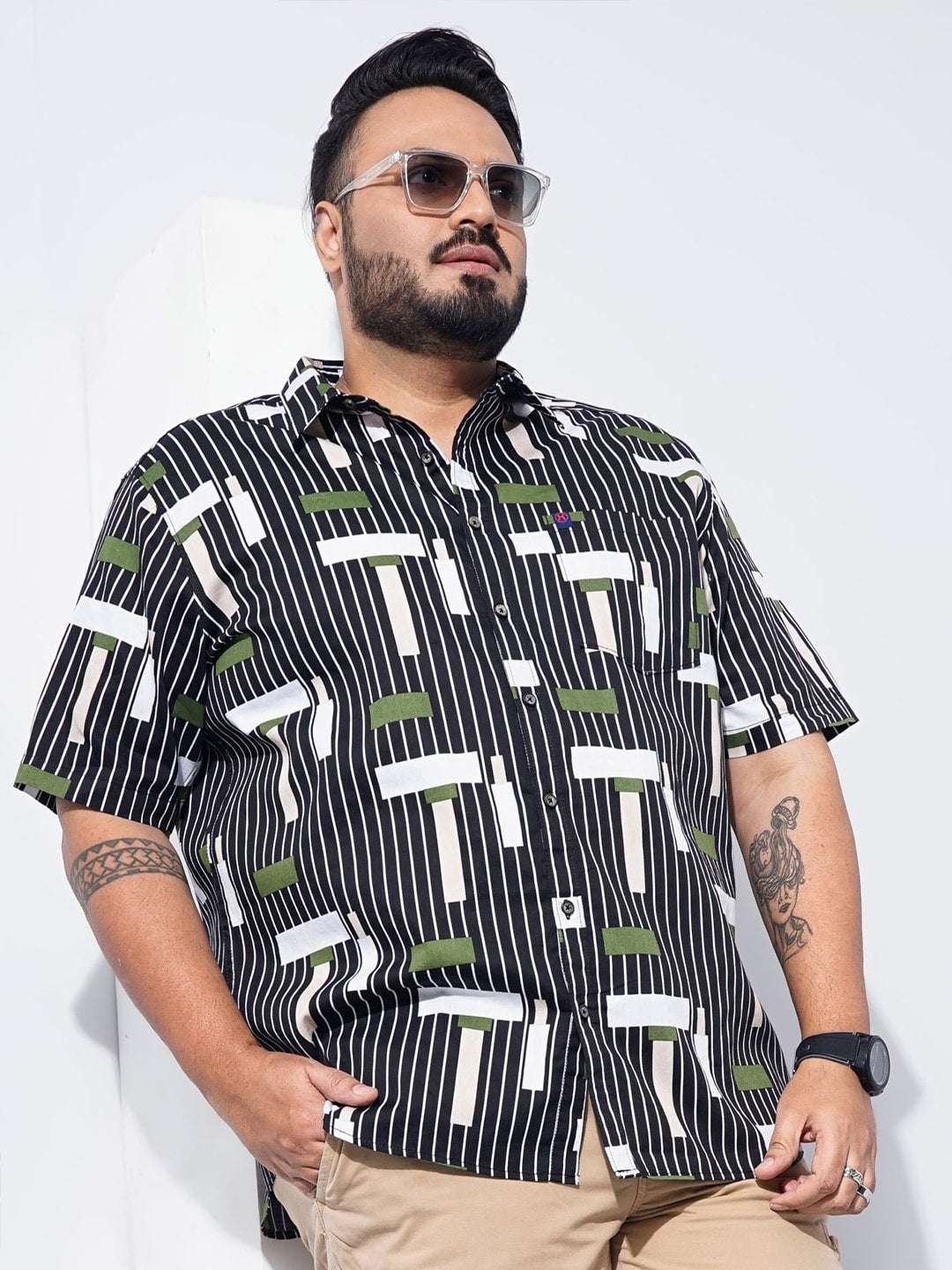 Shop Men Plus Size Checked Shirt Online.