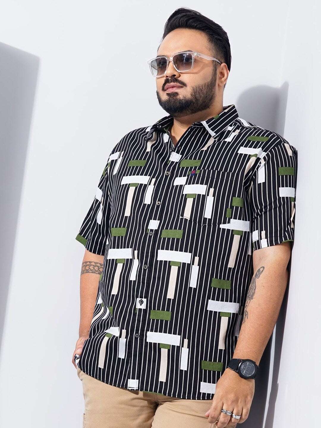 Shop Men Plus Size Checked Shirt Online.