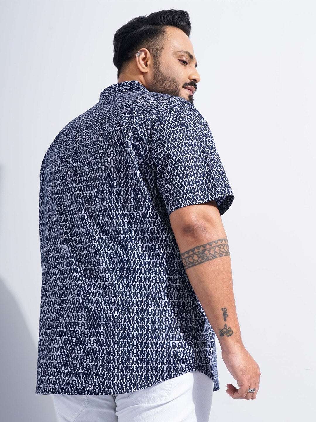 Shop Men Plus Size Checked Shirt Online.