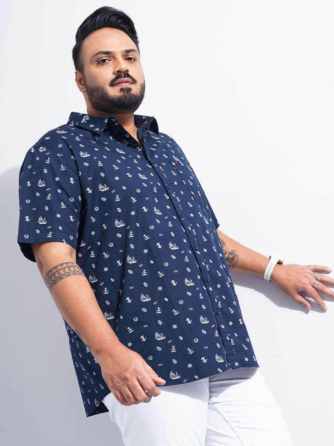 Shop Men Plus Size Printed Shirt Online.