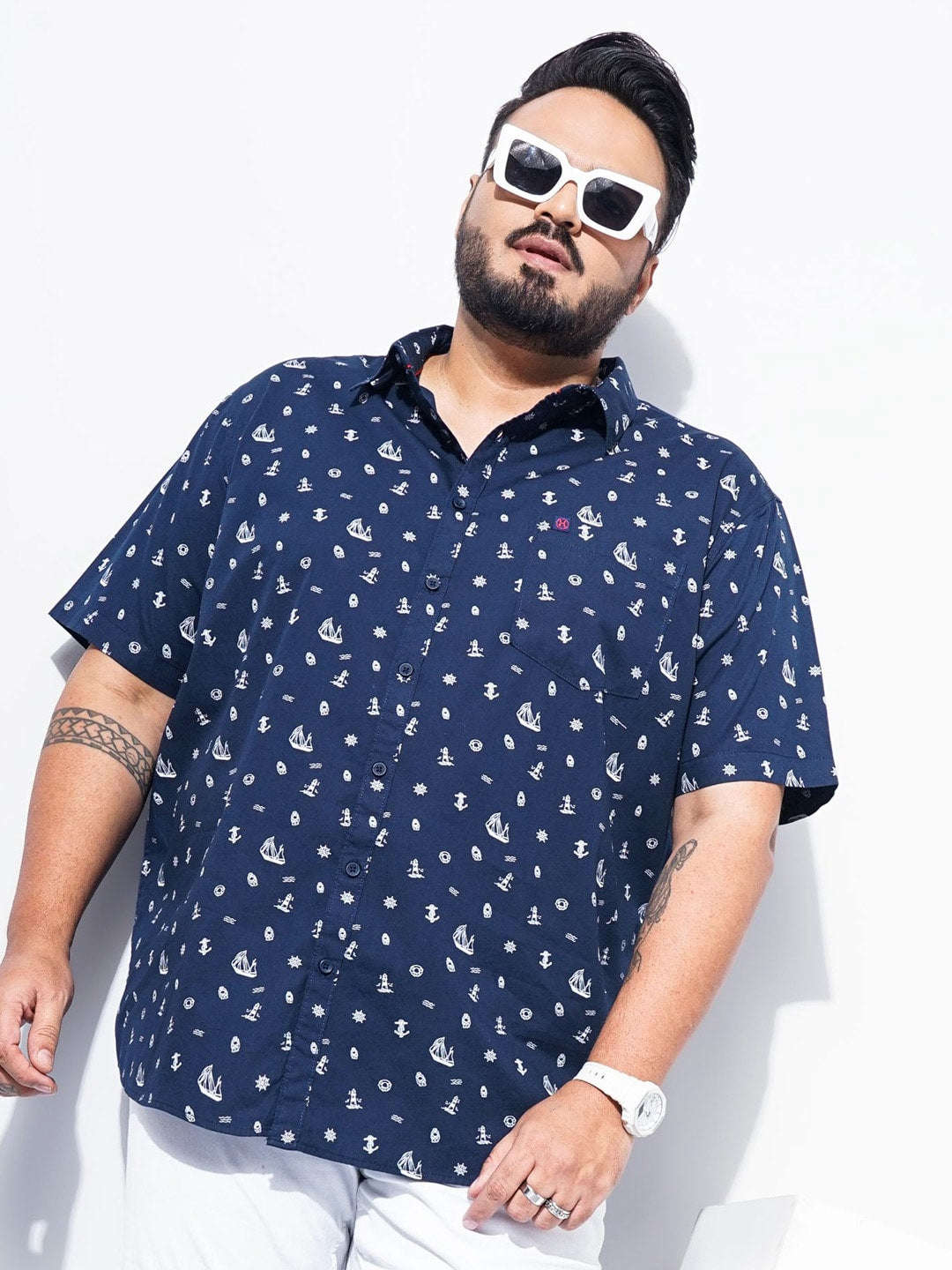 Shop Men Plus Size Printed Shirt Online.