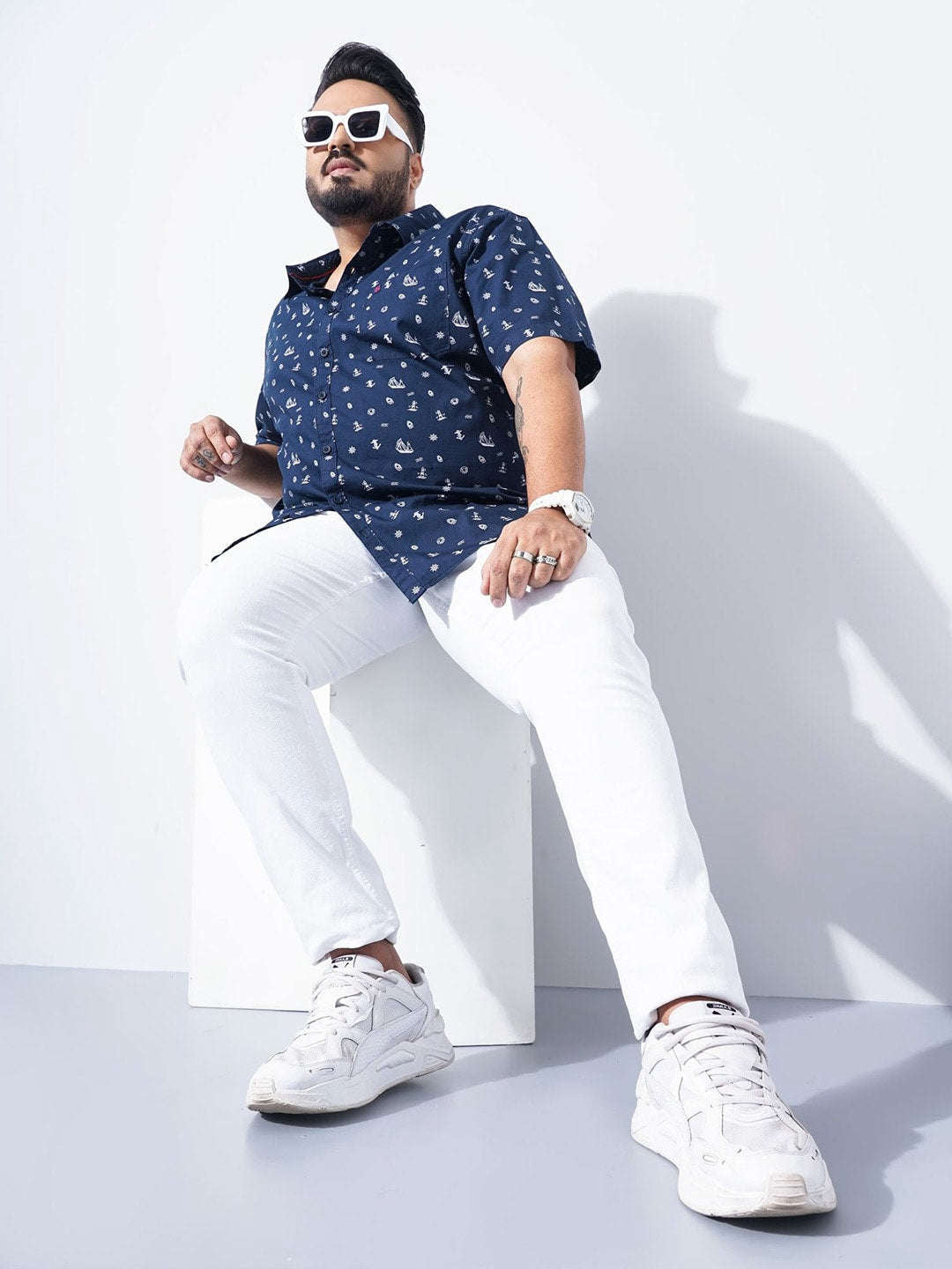 Shop Men Plus Size Printed Shirt Online.