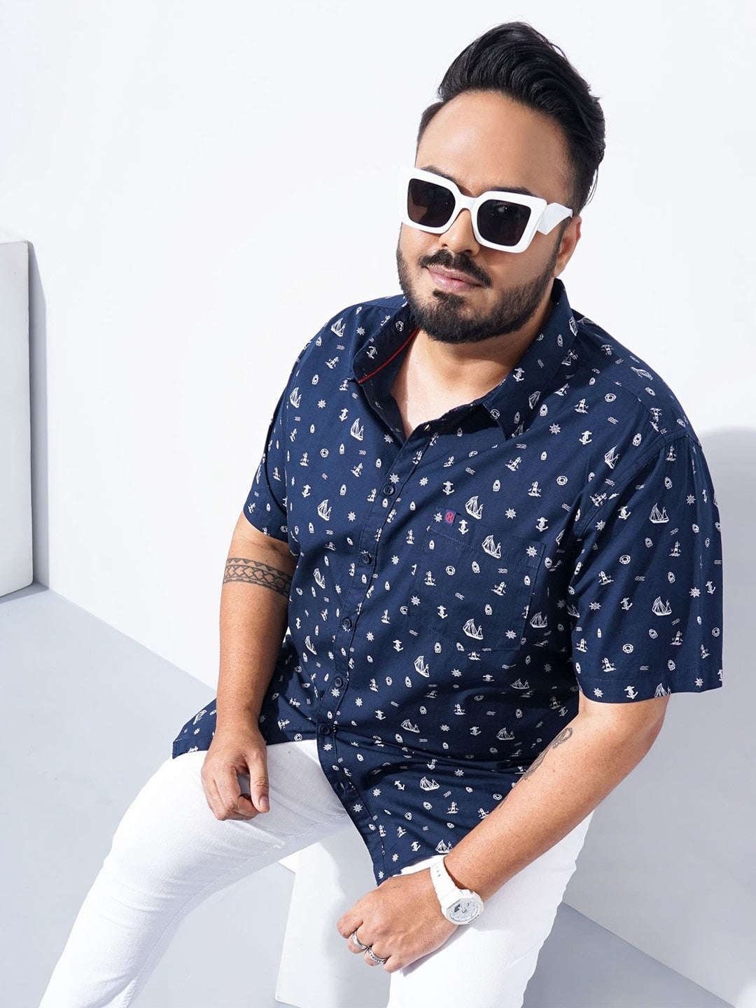 Shop Men Plus Size Printed Shirt Online.