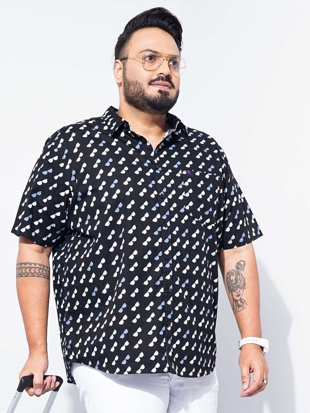 Shop Men Plus Size Checked Shirt Online.