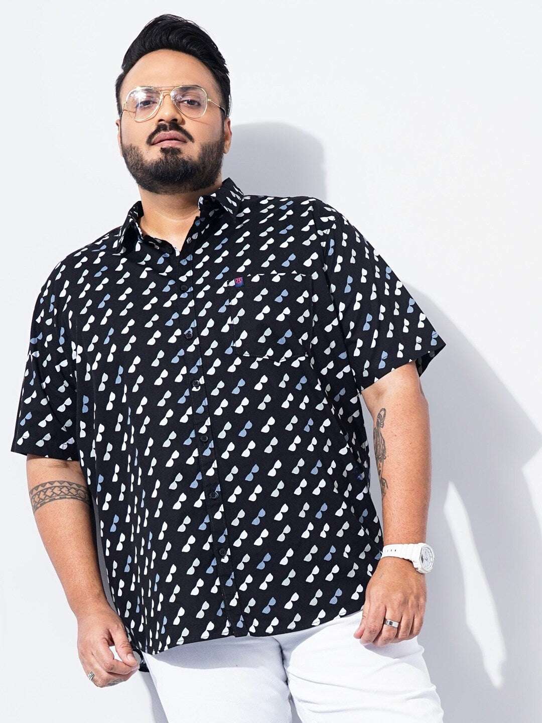 Shop Men Plus Size Checked Shirt Online.