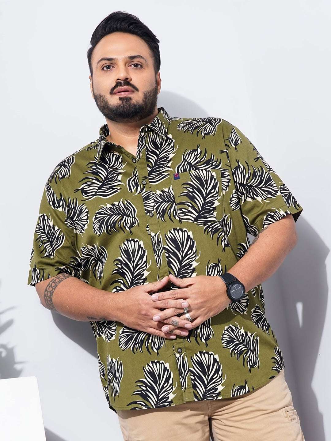 Shop Men Plus Size Checked Shirt Online.