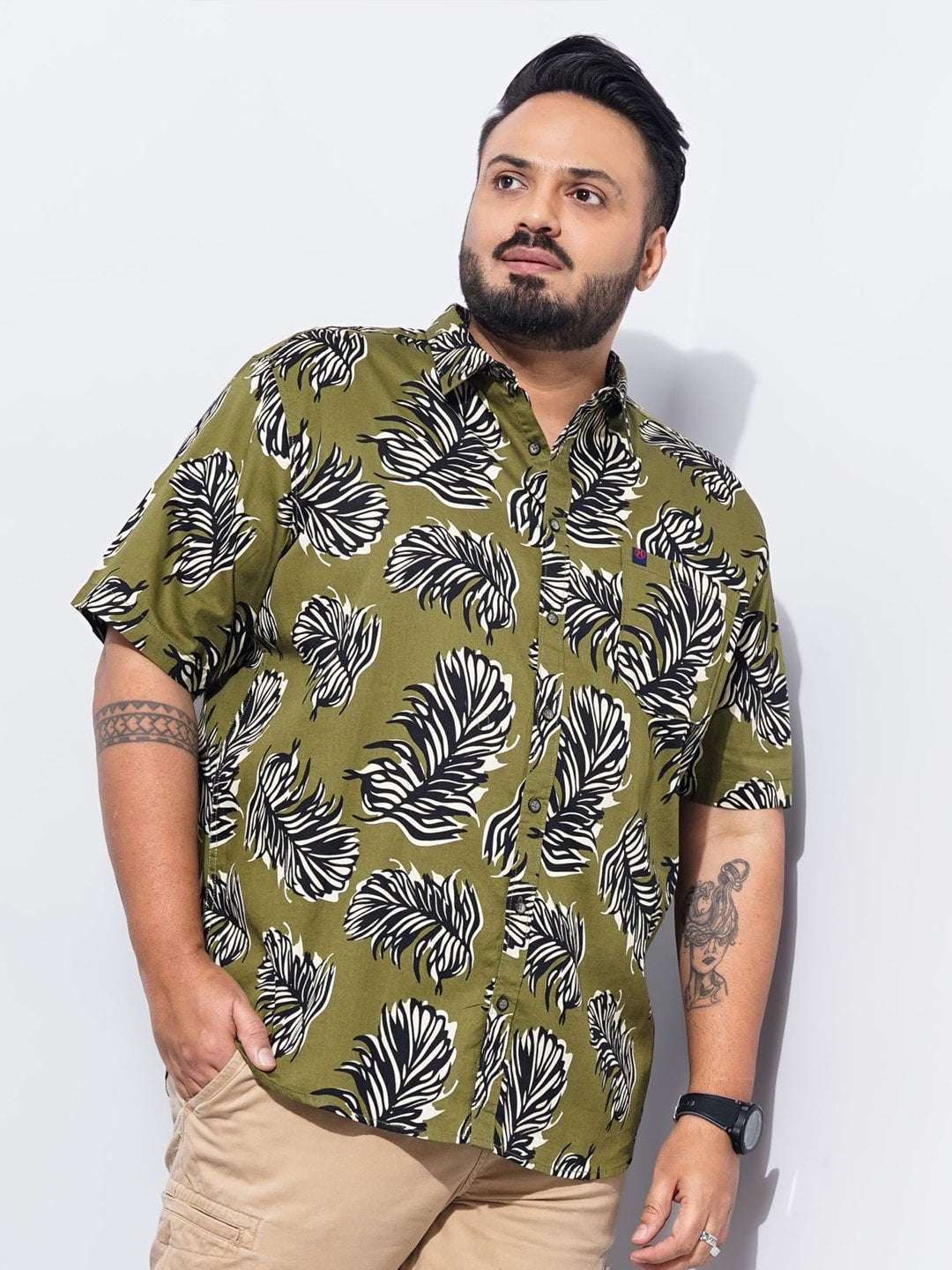 Shop Men Plus Size Checked Shirt Online.