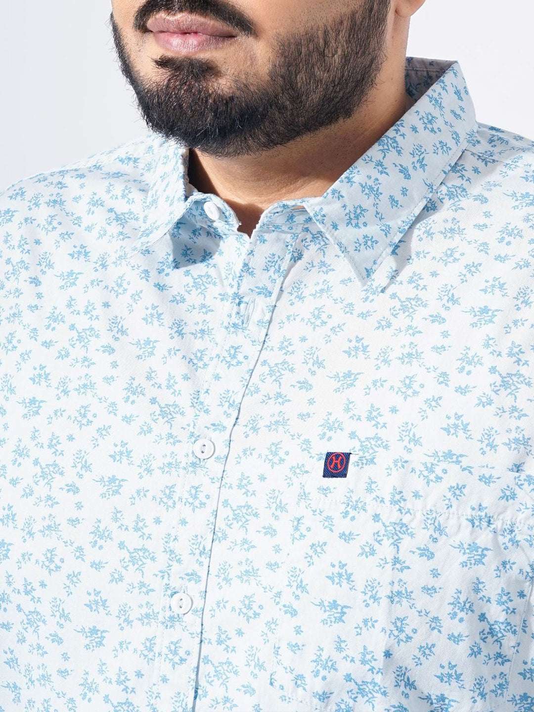 Shop Men Plus Size Floral Printed Shirt Online.