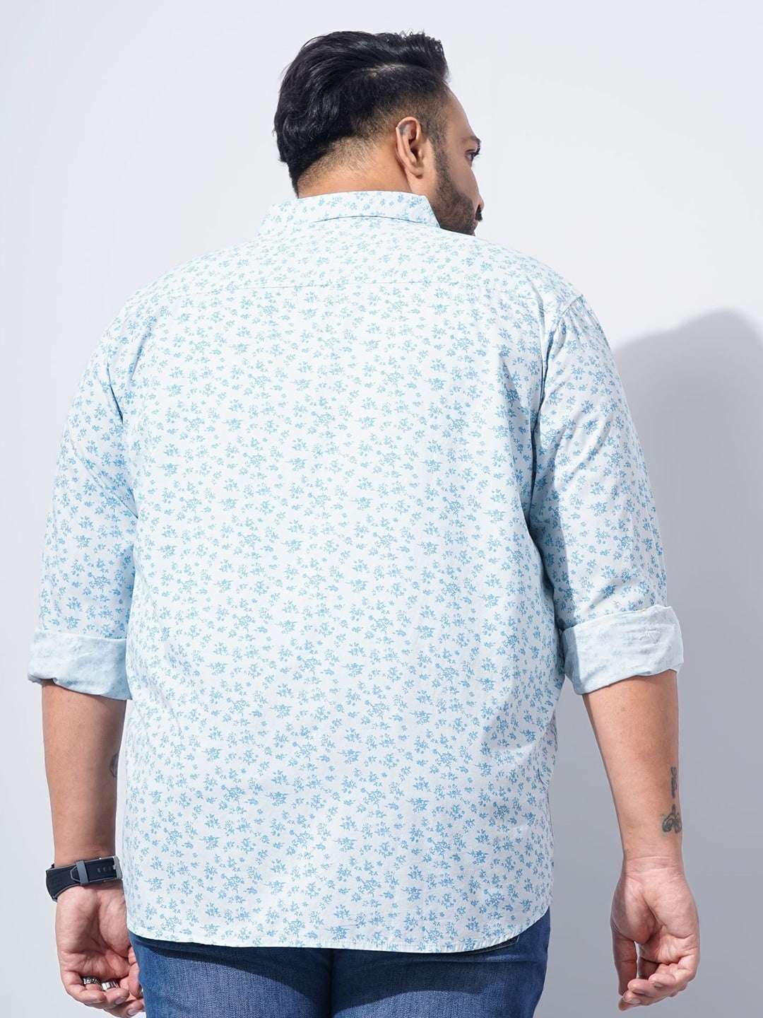 Shop Men Plus Size Floral Printed Shirt Online.