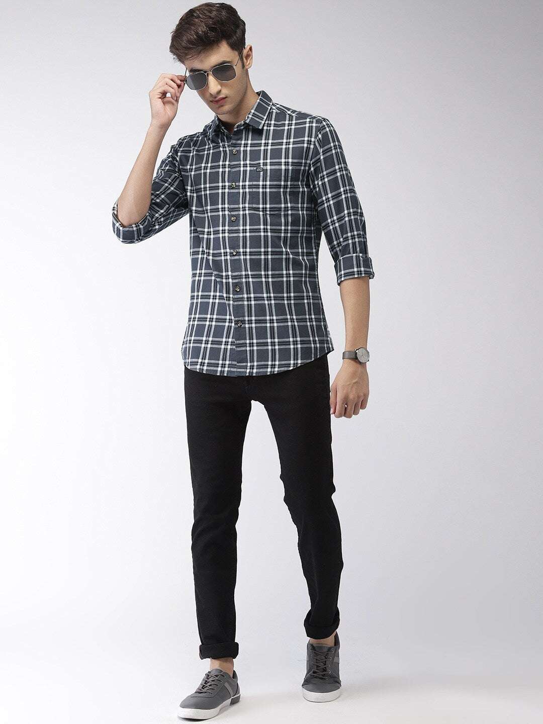 Shop Men Casual Check Shirt Online.