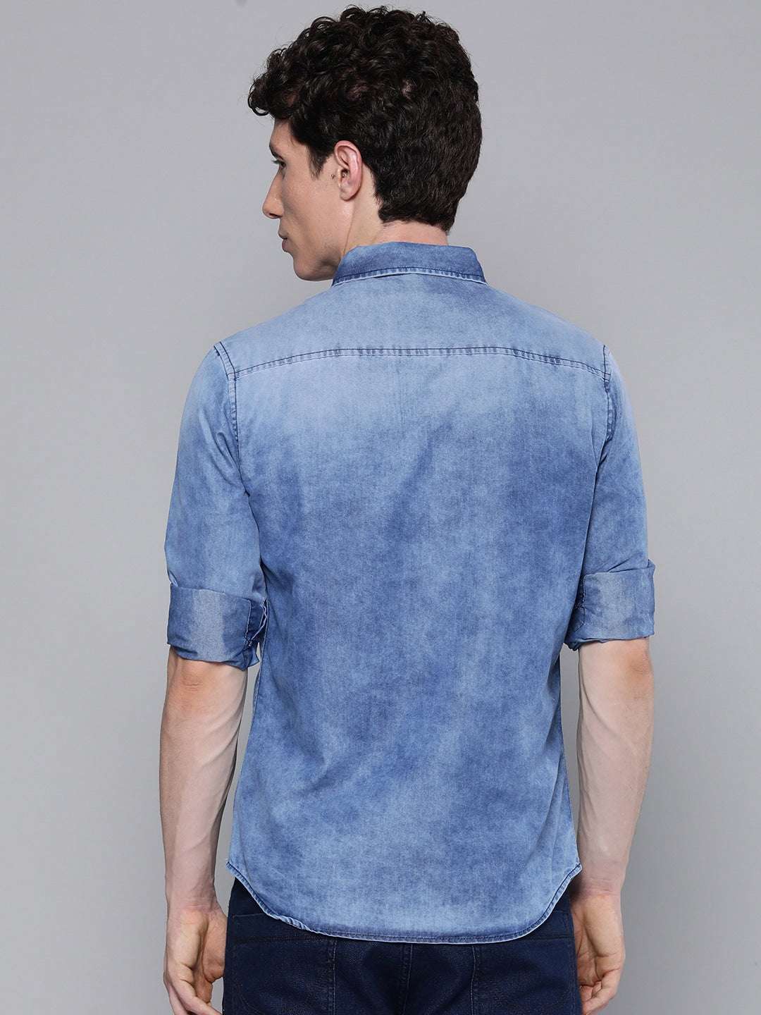 Shop The Indian Garage Co Slim Fit Opaque Casual Shirt Online.