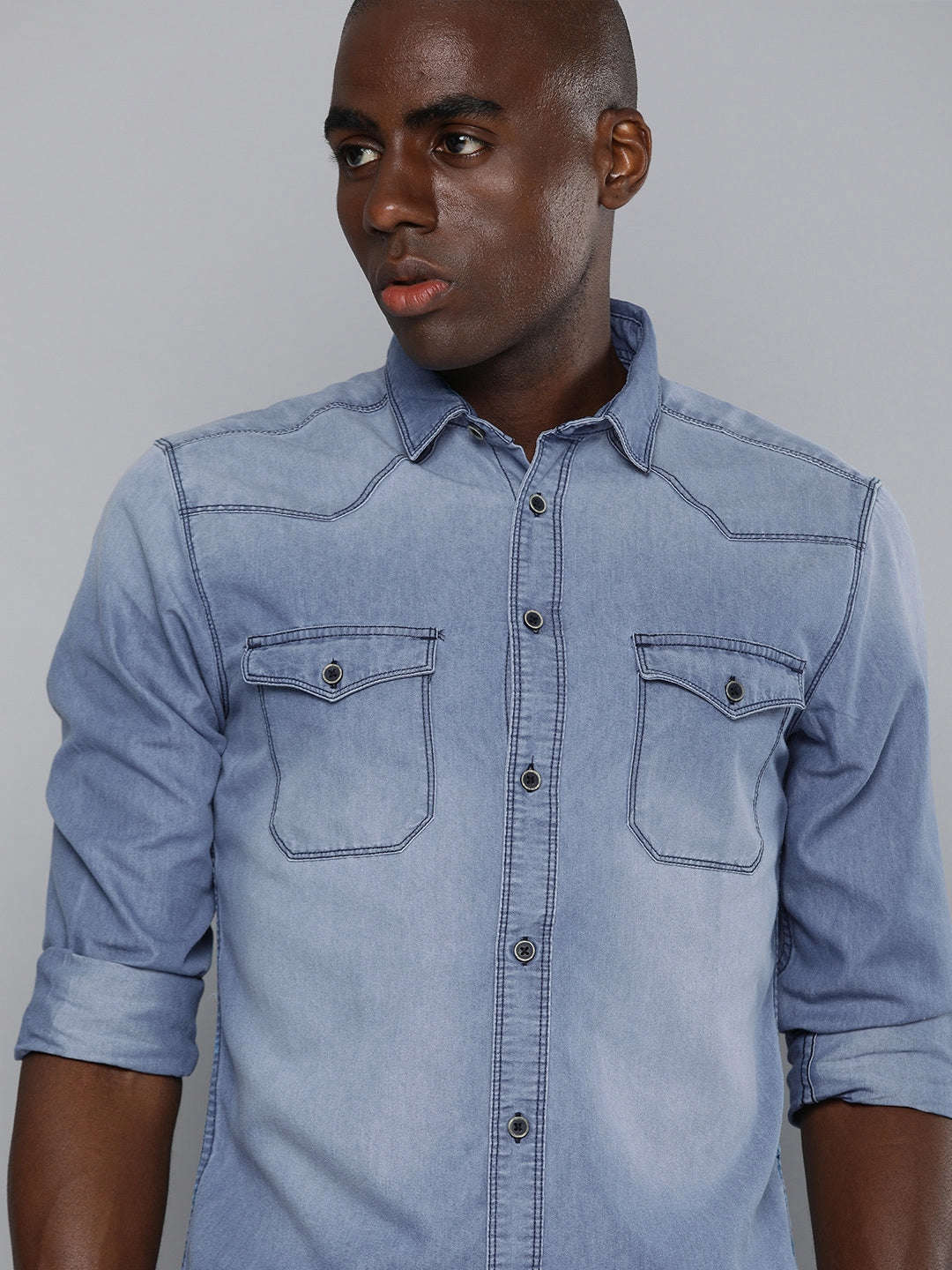 Shop Men's Solid Slim Fit Shirt Online.