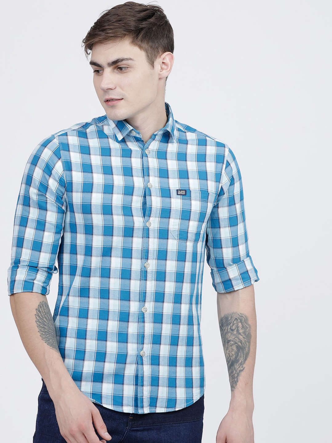 Shop Men Checked Shirt Online.